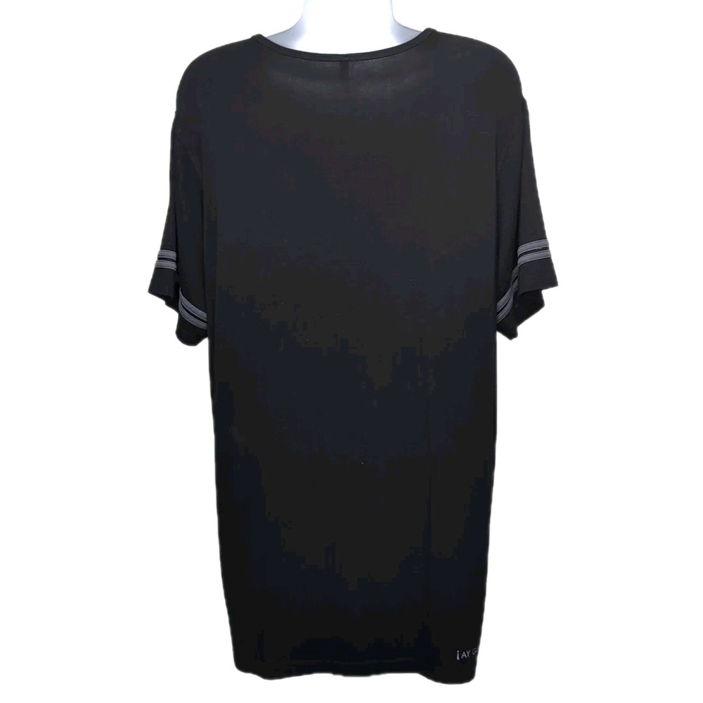 Sugar Skull Embellished T-Shirt Womens L Black/Multicolor Long Day of the Dead - Picture 3 of 13